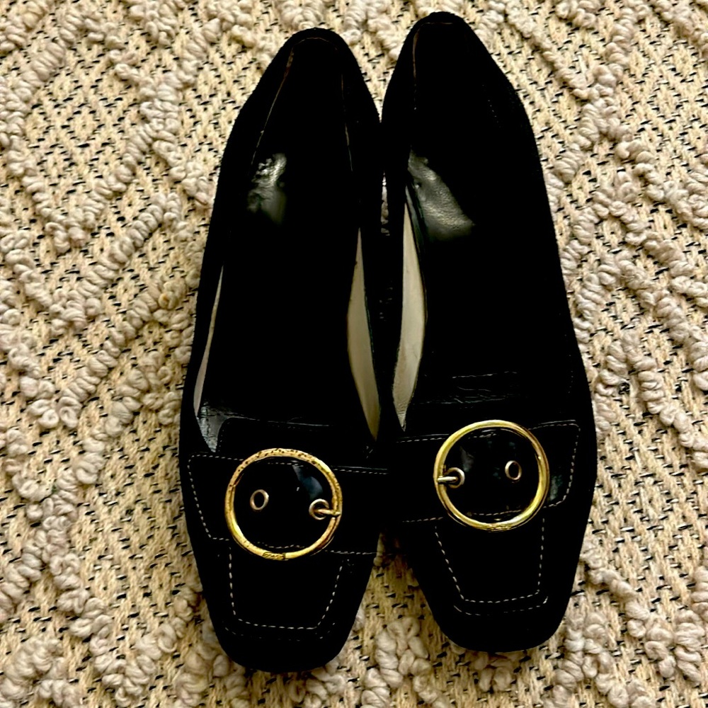 Coach flat wedges suede